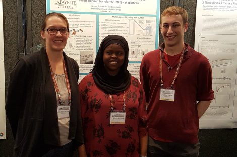 Prof. Boekelheide and research assistants at the MMM 2017 conference